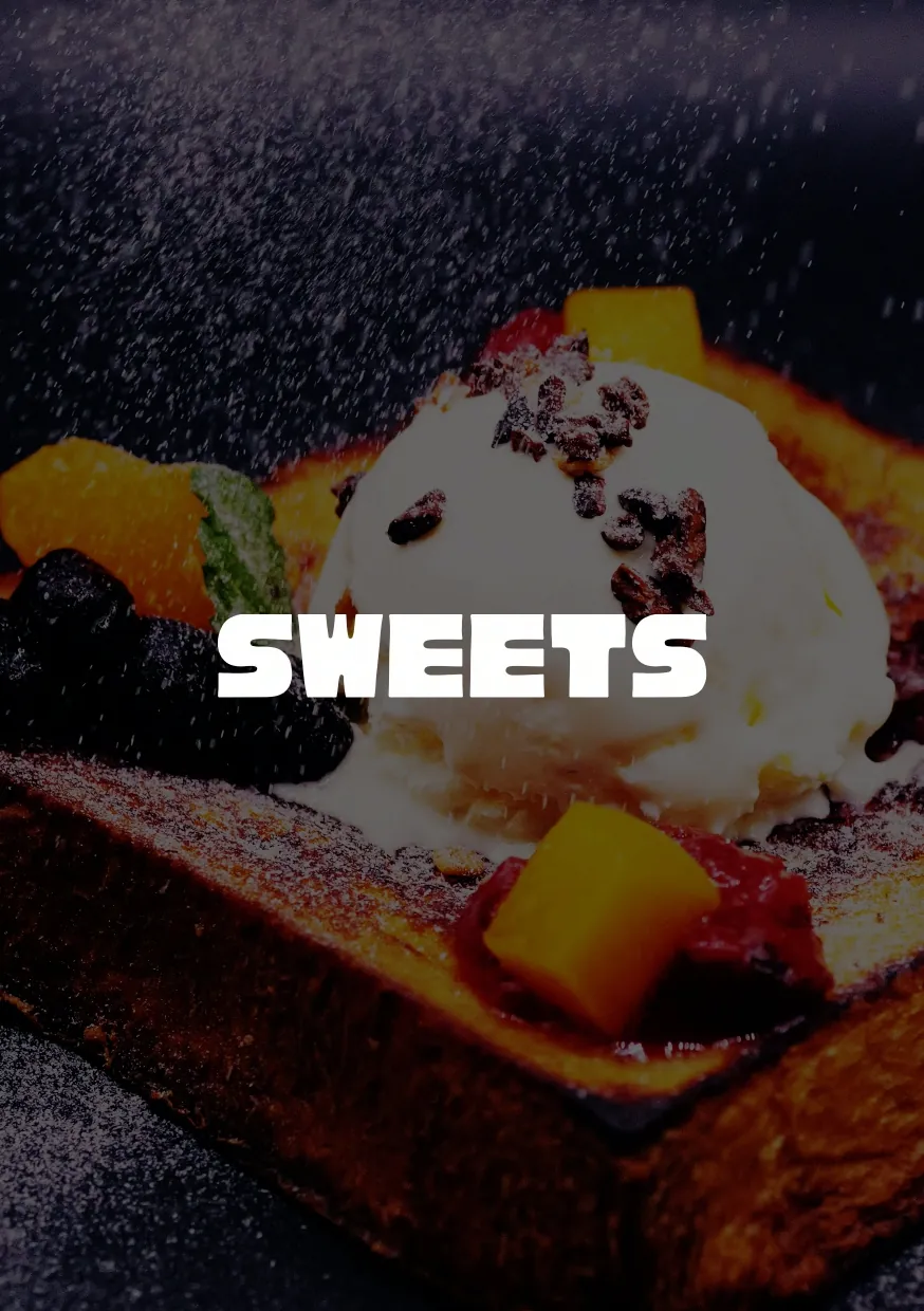 Sweets menu cover